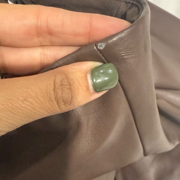 Express  Brown Faux Leather Skirt - Picture 3 of 3